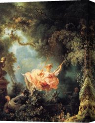 Jean-honore Fragonard Canvas Paintings - The Swing 1767 by Jean Fragonard