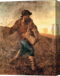 Jean Goujon Canvas Paintings - The sower by Jean Francois Millet