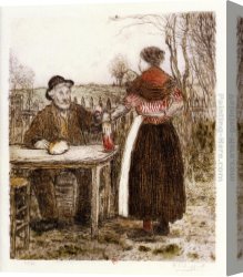 The Toast Canvas Paintings - A Toast to Good Times by Jean Francois Raffaelli