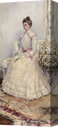 Raffaelli Canvas Paintings - The Wedding Portrait by Jean Francois Raffaelli