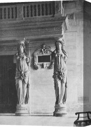 Goujon Canvas Paintings - Caryatides by Jean Goujon