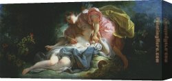 Jean-honore Fragonard Canvas Paintings - Cephale et Procris by Jean-Honore Fragonard