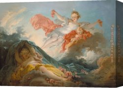 Jean-honore Fragonard Canvas Paintings - l'aurore by Jean-Honore Fragonard