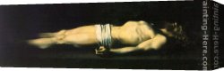 Tomb Canvas Paintings - Jesus at the Tomb by Jean-Jacques Henner