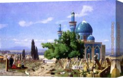 The Cemetery at St. Privat Canvas Paintings - Cemetery Gone to Seed by Jean-Leon Gerome