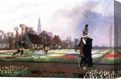 It Was to Be a Lasso Duel to The Death Canvas Paintings - Duel among the Tulips by Jean-Leon Gerome