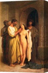 Jean-leon Canvas Paintings - Purchase Of A Slave by Jean-Leon Gerome