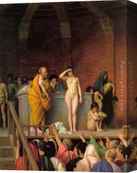 Jean-honore Fragonard Canvas Paintings - Slave Auction by Jean-Leon Gerome