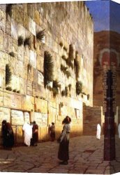 Blick Auf Jerusalem Vom Olberg Aus Canvas Paintings - Solomon's Wall Jerusalem (or The Wailing Wall) by Jean-Leon Gerome