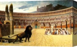 Jean-honore Fragonard Canvas Paintings - The Christian Martyrs Last Prayer by Jean-Leon Gerome