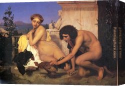 Fight Canvas Paintings - The Cock Fight by Jean-Leon Gerome
