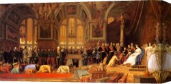 Jean-leon Canvas Paintings - The Reception of the Siamese Ambassadors by Jean-Leon Gerome