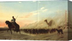 A Spanish Shepherd Canvas Paintings - The Syrian Shepherd by Jean-Leon Gerome