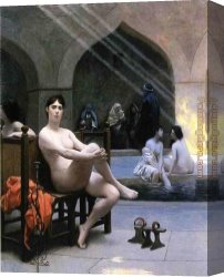 The Harem Bath Canvas Paintings - The Women's Bath by Jean-Leon Gerome