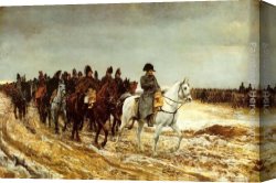 French Canvas Paintings - The French Campaign by Jean-Louis Ernest Meissonier