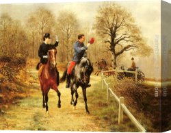 The Sledge Ride Canvas Paintings - An Afternoon Ride by Jean Richard Goubie