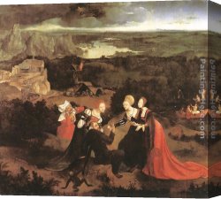 Temptation Canvas Paintings - Temptation of St Anthony by Joachim Patenier
