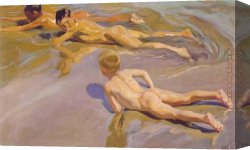 Children Canvas Paintings - Children on the Beach by Joaquin Sorolla y Bastida