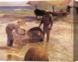 Valencian Fisherman Canvas Paintings - Valencian Fisherman by Joaquin Sorolla y Bastida