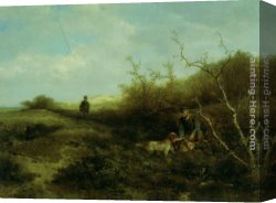Pheasant Canvas Paintings - Pheasant Shooting by Johan Mari Ten Kate