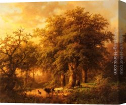 Johannes Vermeer Canvas Paintings - Summer by Johann Bernard Klombeck