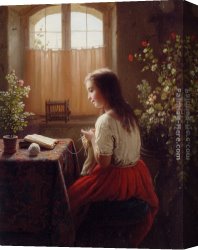 Johann Canvas Paintings - An Afternoons Amusements by Johann Georg Meyer von Bremen