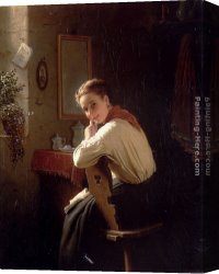 Johann Canvas Paintings - An Interrupted Moment by Johann Georg Meyer von Bremen