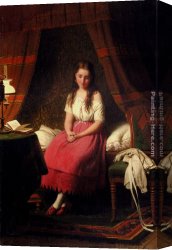 Johann Canvas Paintings - Contemplation by Johann Georg Meyer von Bremen
