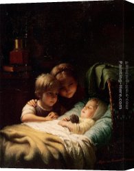 Johann Canvas Paintings - Das Jungste Bruderchen by Johann Georg Meyer von Bremen