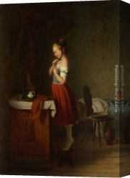 Johann Canvas Paintings - Sonntag Mutzchen by Johann Georg Meyer von Bremen