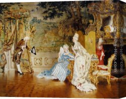 Johann Canvas Paintings - Der Verehrer by Johann Hamza