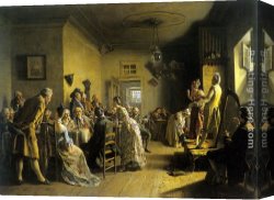 Blick Uber Die Sierra Nevada Canvas Paintings - Die Schauspieler by Johann Hamza