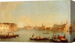 Johann Canvas Paintings - View Of San Giorgio Maggiore Seen From The South, Venice by Johann Richter