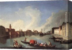 Johann Canvas Paintings - View of the Giudecca Canal by Johann Richter