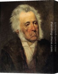 Johann Canvas Paintings - Portrait of Arthur Sch&ouml;penhauer by Johann von Strasioipka Canon