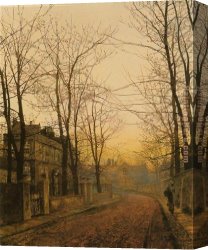 John Atkinson Grimshaw Canvas Paintings - An Autumn Idyll by John Atkinson Grimshaw