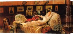 Day) Canvas Paintings - Day Dreams by John Atkinson Grimshaw