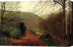 Blacksmith at His Forge Canvas Paintings - Forge Valley Scarborough by John Atkinson Grimshaw