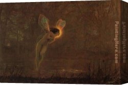 Les Iris Jaunes 1824 Canvas Paintings - Iris by John Atkinson Grimshaw