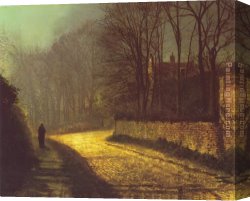 John Atkinson Grimshaw Canvas Paintings - The Lovers by John Atkinson Grimshaw