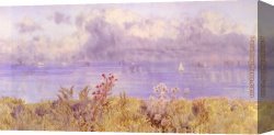 Coast Canvas Paintings - Bristol Channel From The Welsh Coast by John Brett