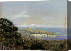 Cap Gris-nez Canvas Paintings - Pointe St Hospice, Cap Ferrat, From St Jean by John Brett