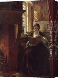 Pleasant Company Canvas Paintings - A Pleasant Corner by John Callcott Horsley