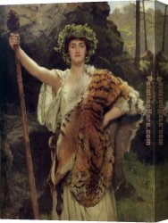 Bacchus And Ariadne Canvas Paintings - The Priestess of Bacchus by John Collier