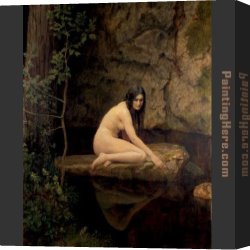John Canvas Paintings - The Water Nymph by John Collier
