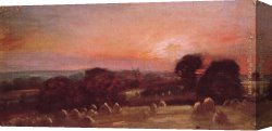Constable Canvas Paintings - A Hayfield at East Bergholt by John Constable
