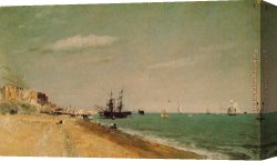 Constable Canvas Paintings - Brighton Beach with Colliers by John Constable