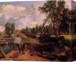 John Canvas Paintings - Flatford Mill by John Constable