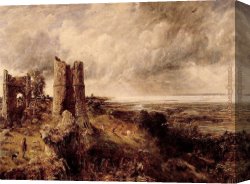 Constable Canvas Paintings - Hadleigh Castle by John Constable