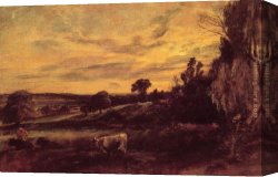 Constable Canvas Paintings - Landscape Evening by John Constable